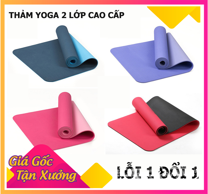 1.Thảm Yoga 2 lớp loại đẹp - Cao cấp kèm túi lưới-350k (10)
