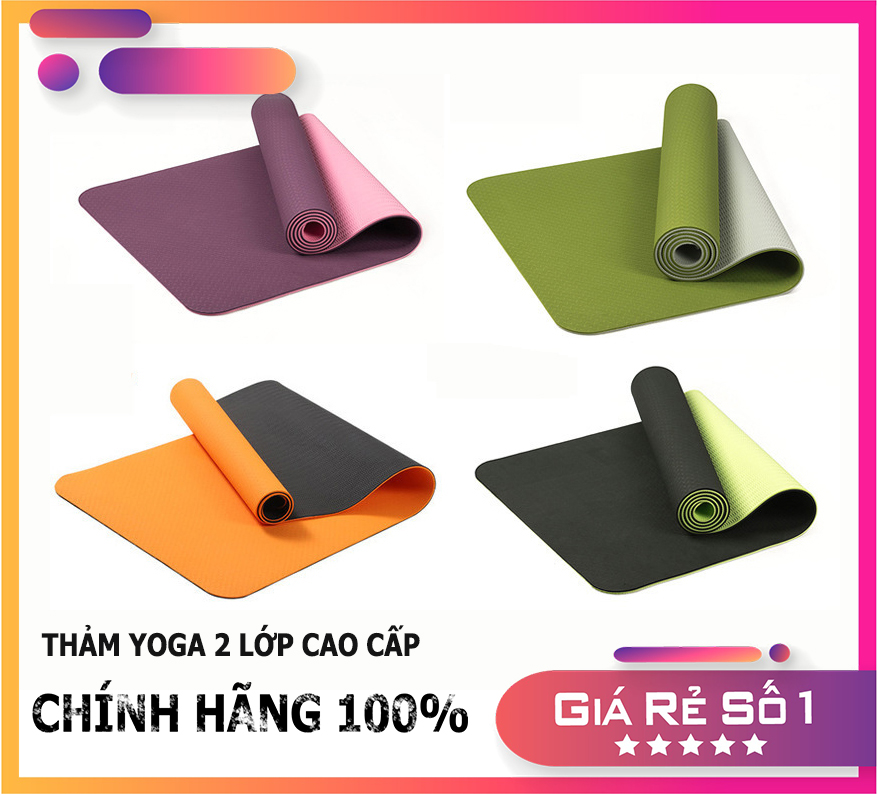 1.Thảm Yoga 2 lớp loại đẹp - Cao cấp kèm túi lưới-350k (11)