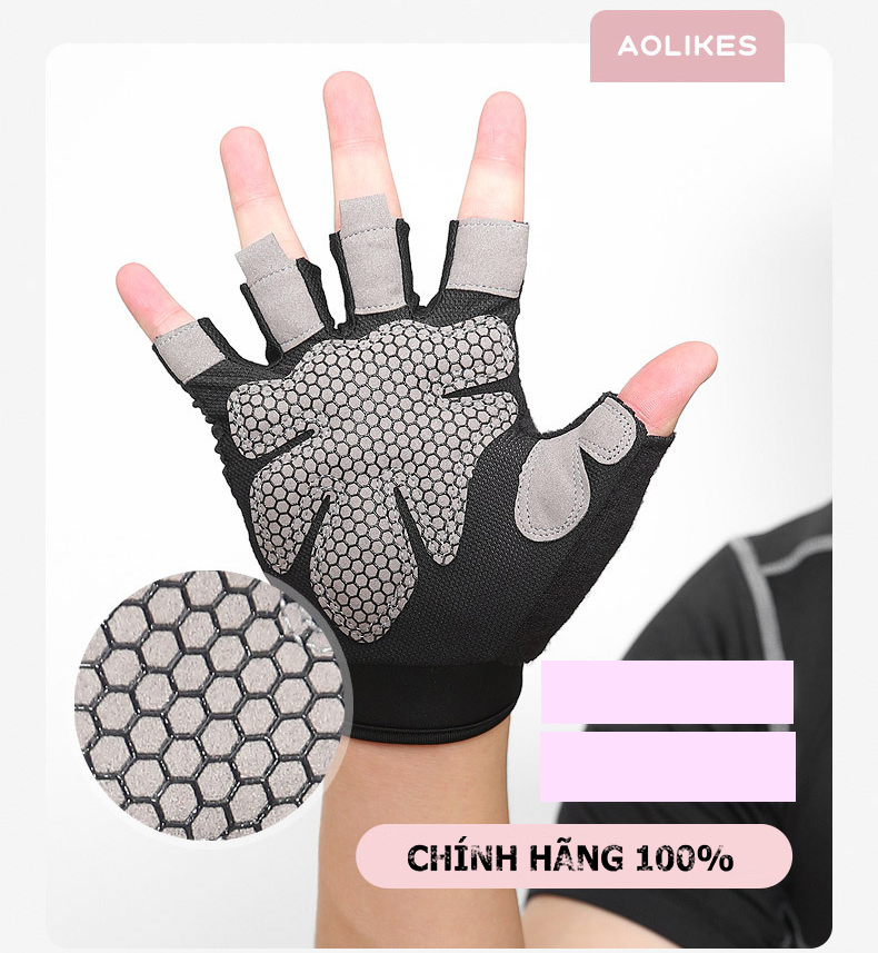 Găng tay gym nữ cao cấp Aolikes HS113-220k (12)