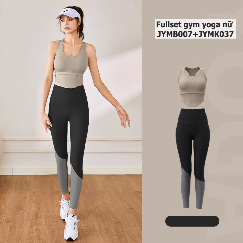 Fullset gym yoga quần dài và áo bra nữ JYMB007+JYMK037-495k SALE 280k (6)