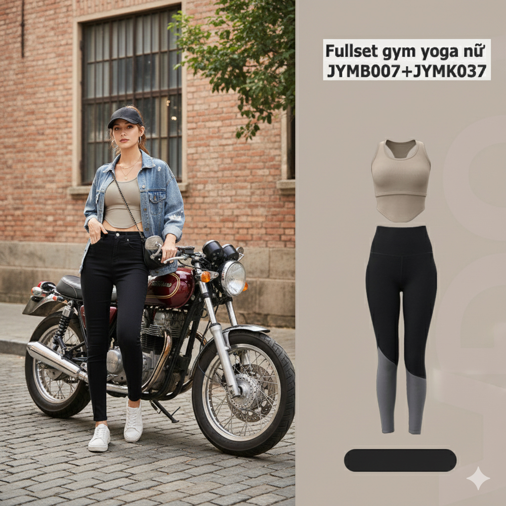 Fullset gym yoga quần dài và áo bra nữ JYMB007+JYMK037 (7)
