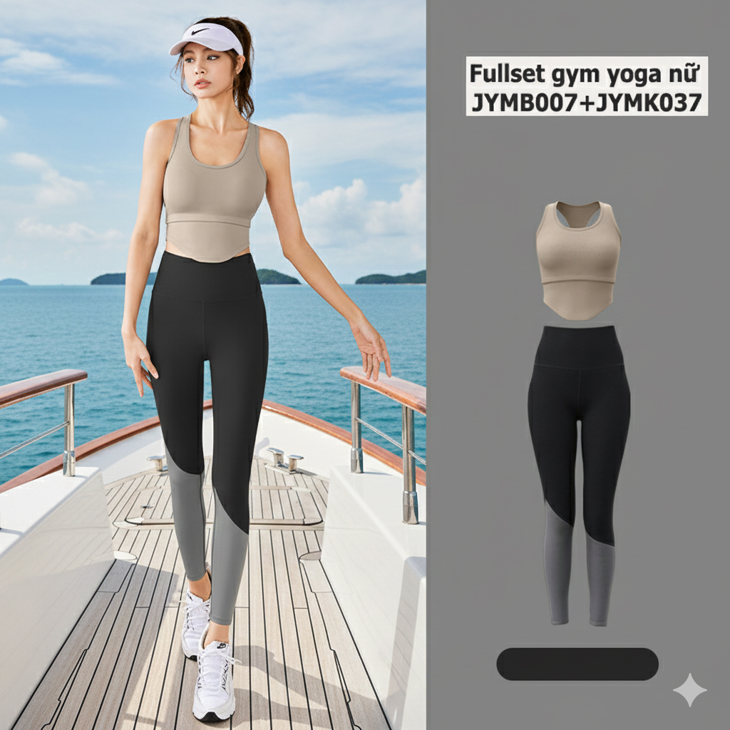 Fullset gym yoga quần dài và áo bra nữ JYMB007+JYMK037 (8)