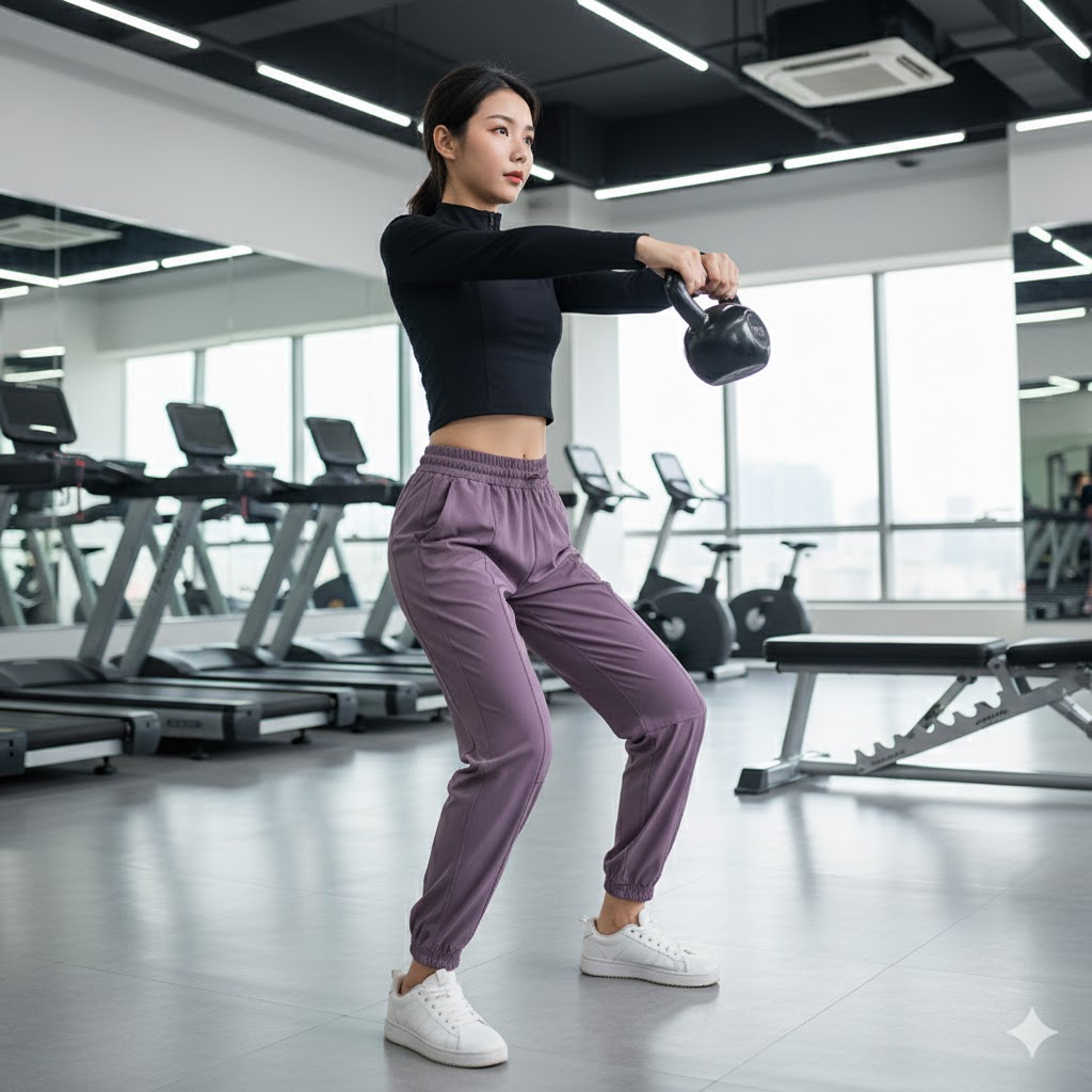 Quần dài gió nữ gym yoga aerobic CK908 (1)